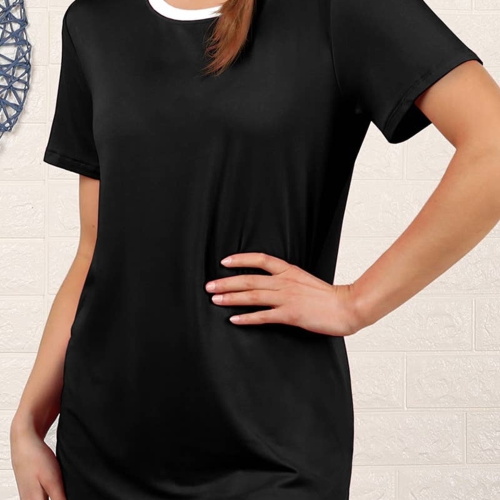 Womens Black Pajama Short Set With Elastic Waist. SUPER SOFT!